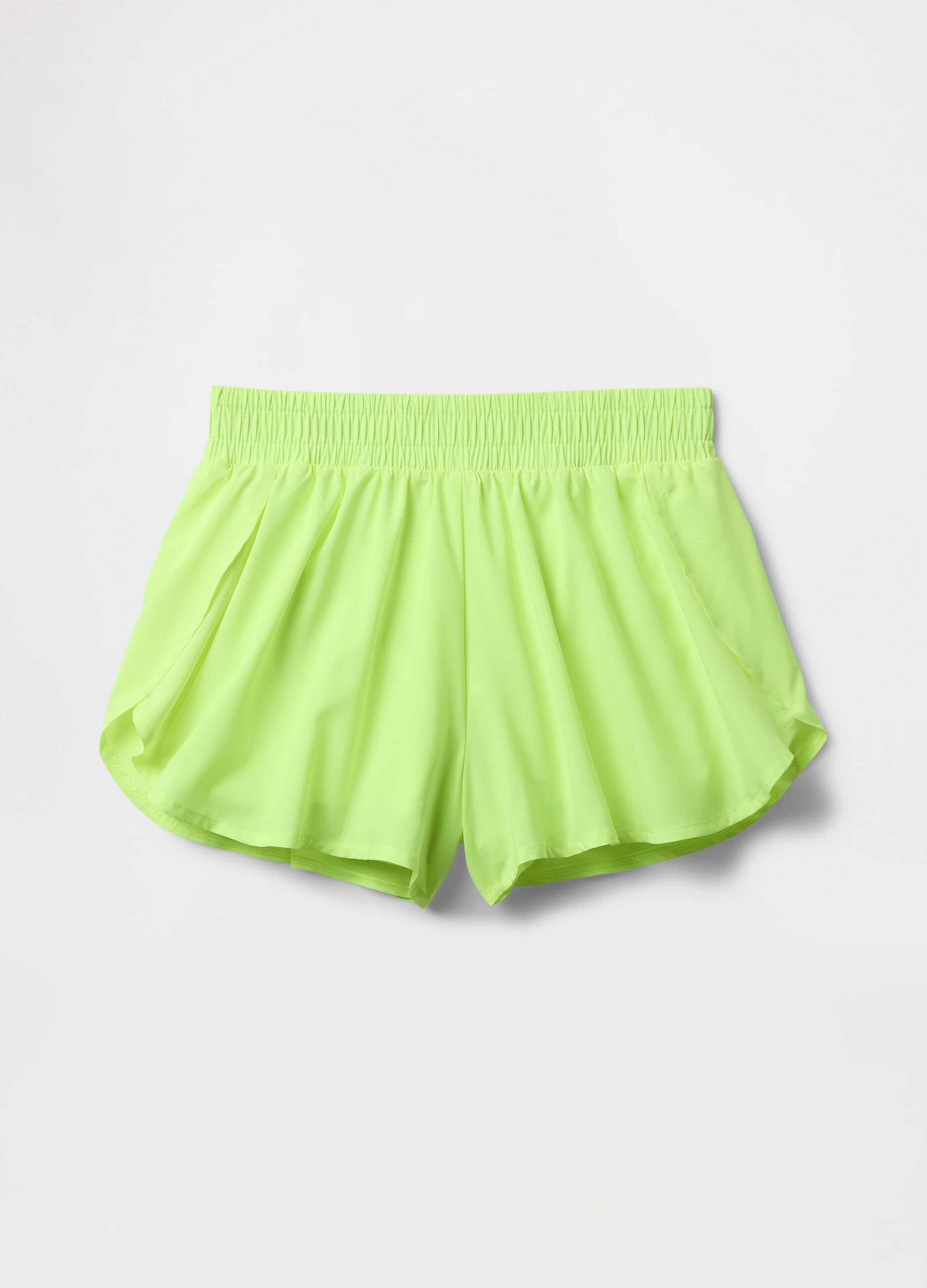 Pleated Green Shorts