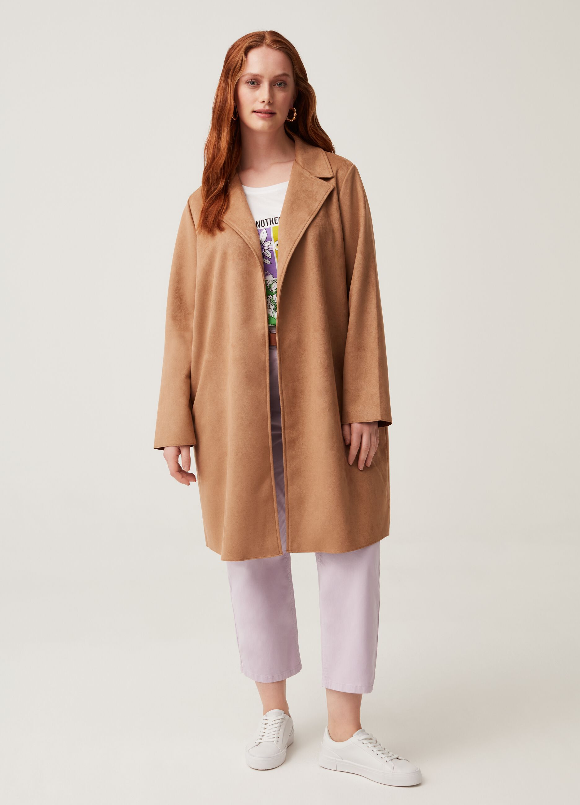 Cappotto scamosciato Curvy MYA_1