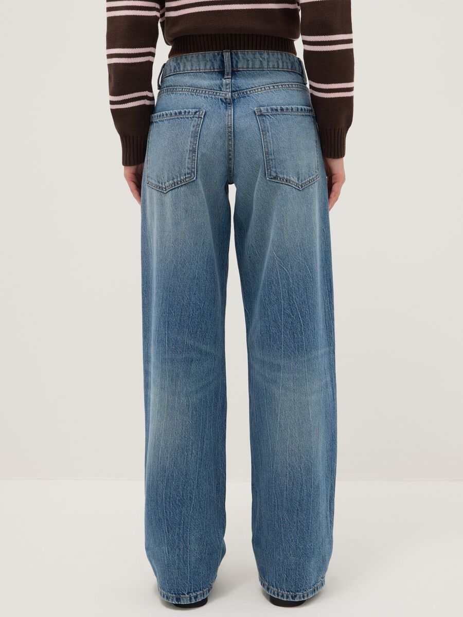 Blue pure cotton boyfriend fit jeans_2
