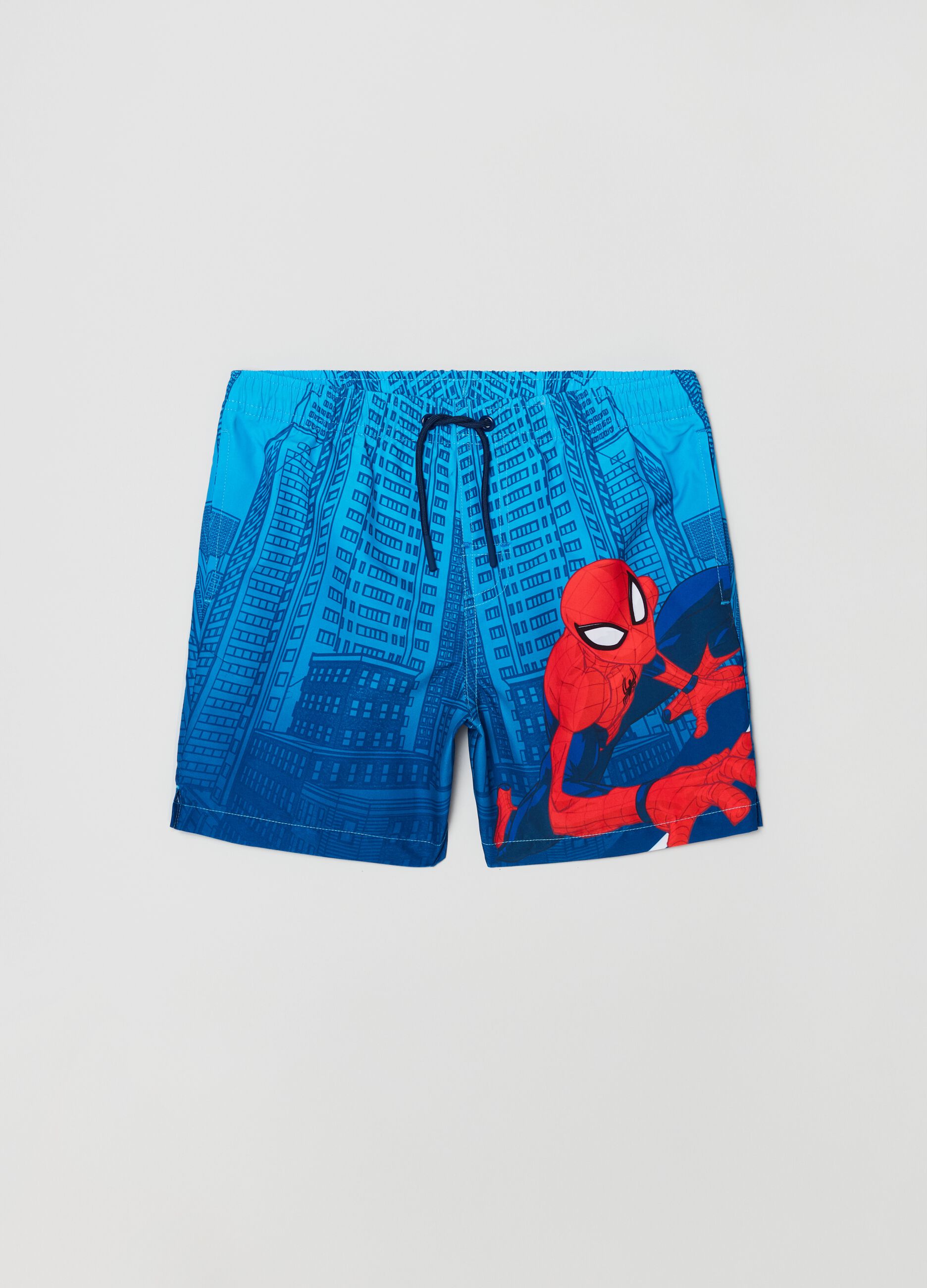 Swimming trunks with Spider-Man print