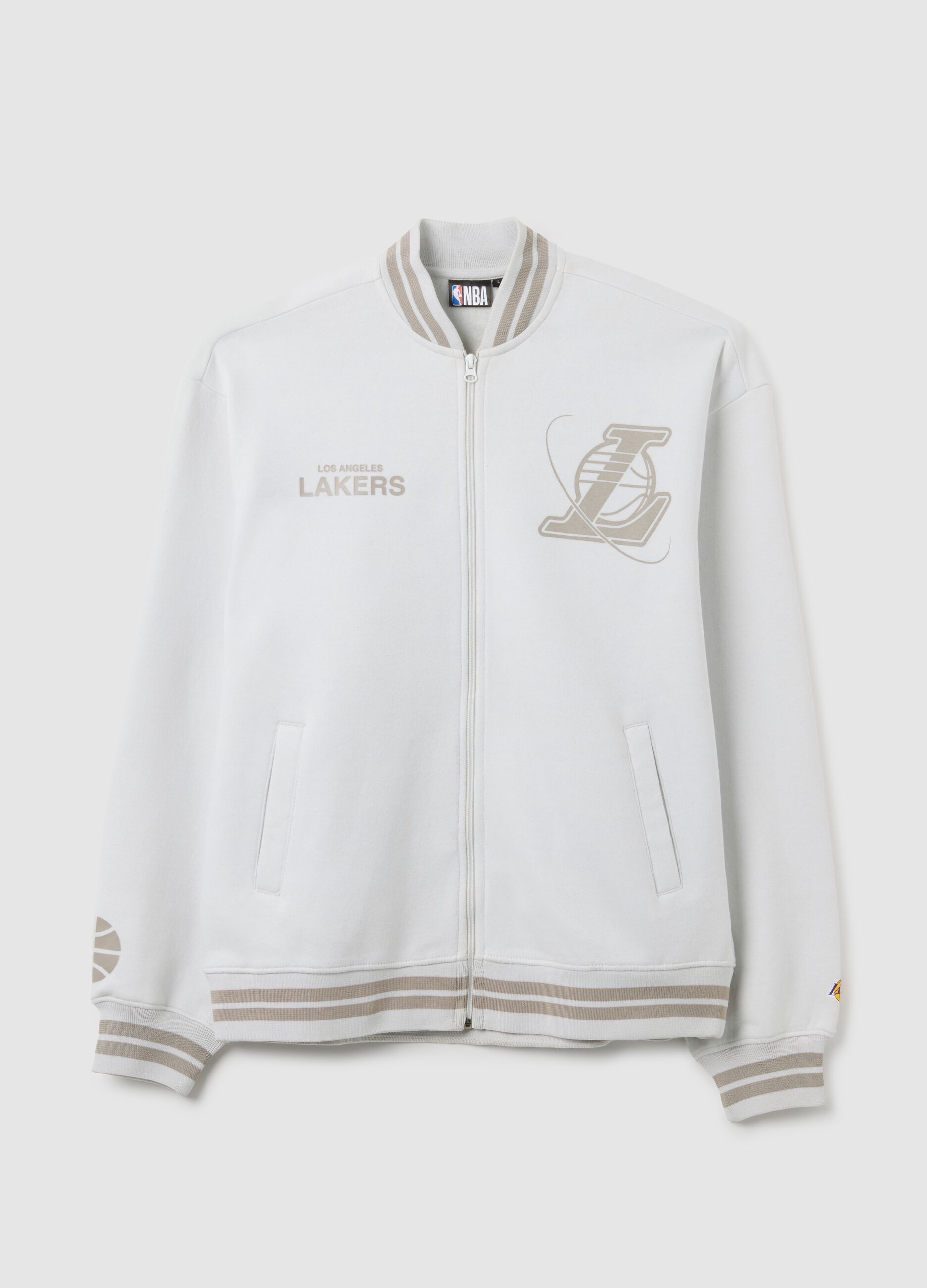 Multicolour Cotton Blend Lakers Bomber Jacket