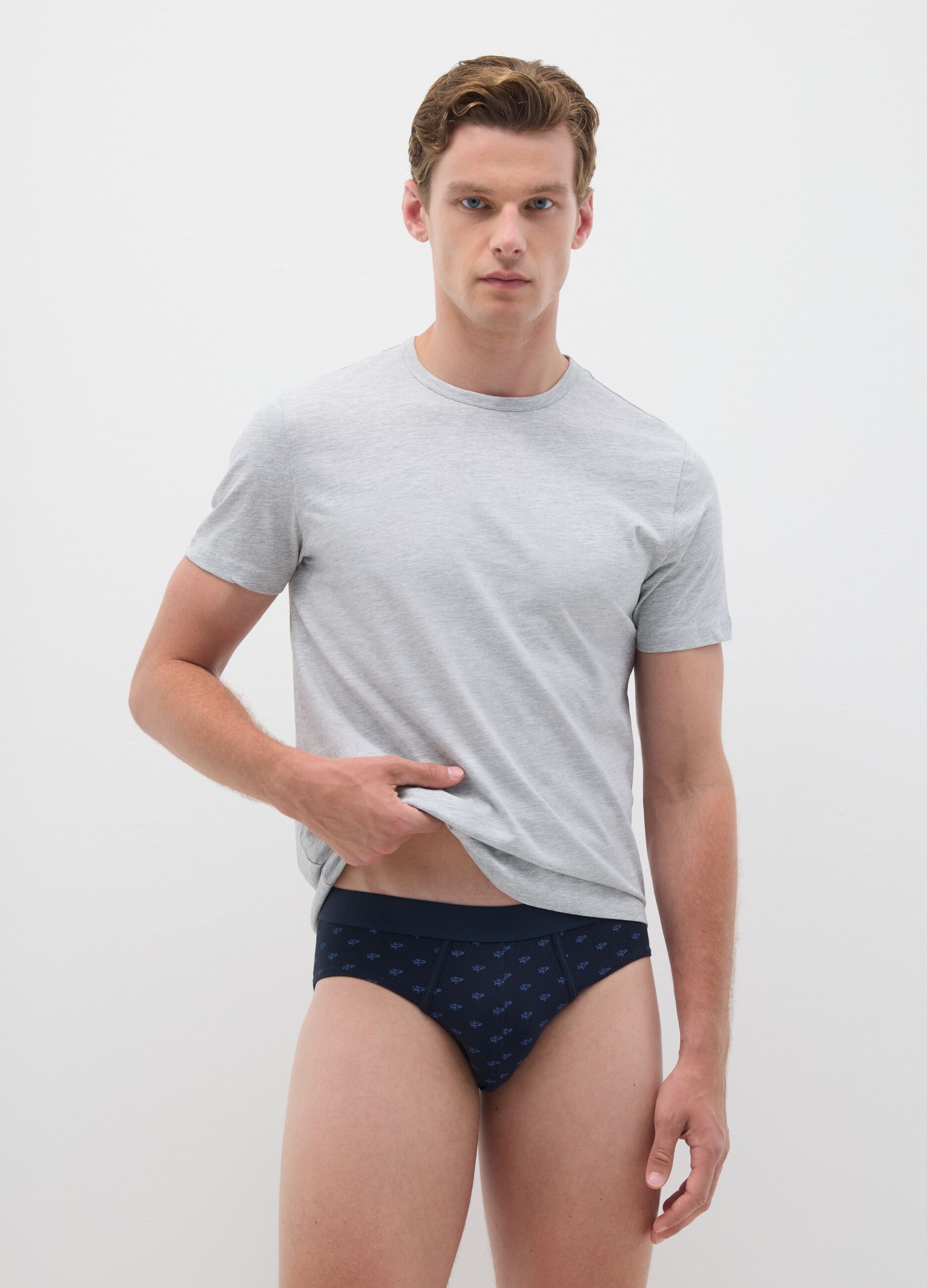 Set of Regular Fit Multicolour Cotton Briefs