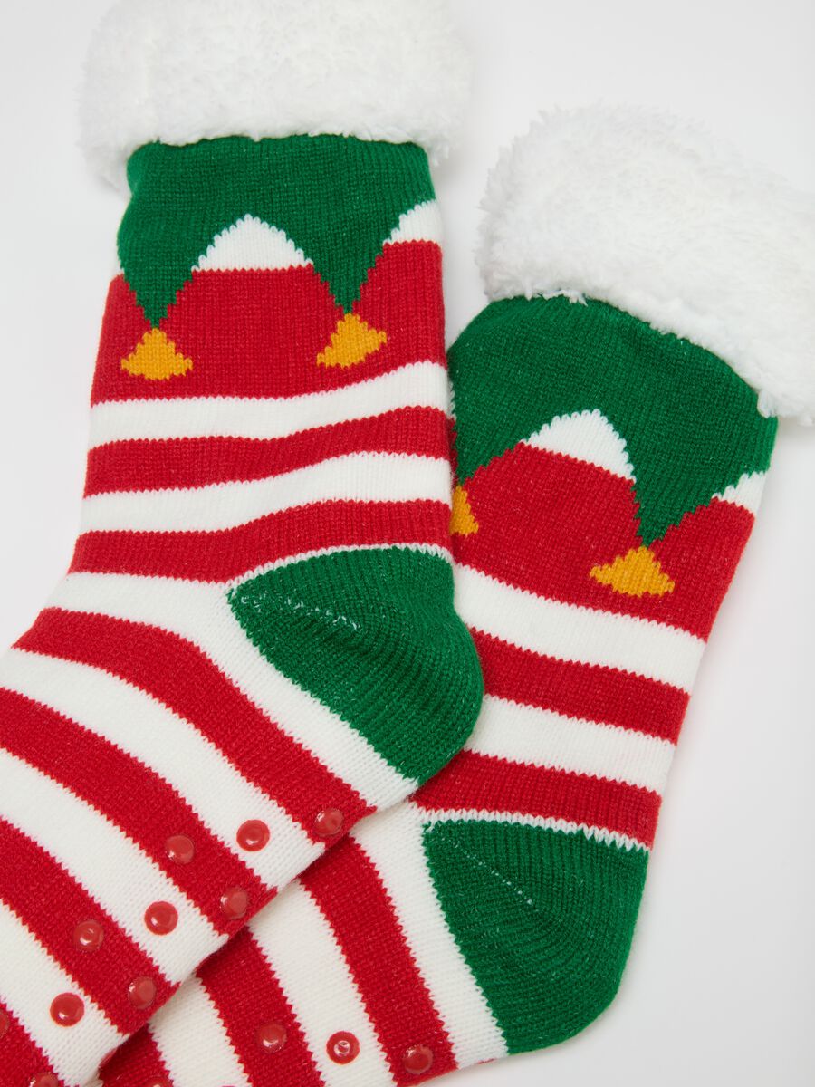 Multicolour Stripe Christmas Socks_2