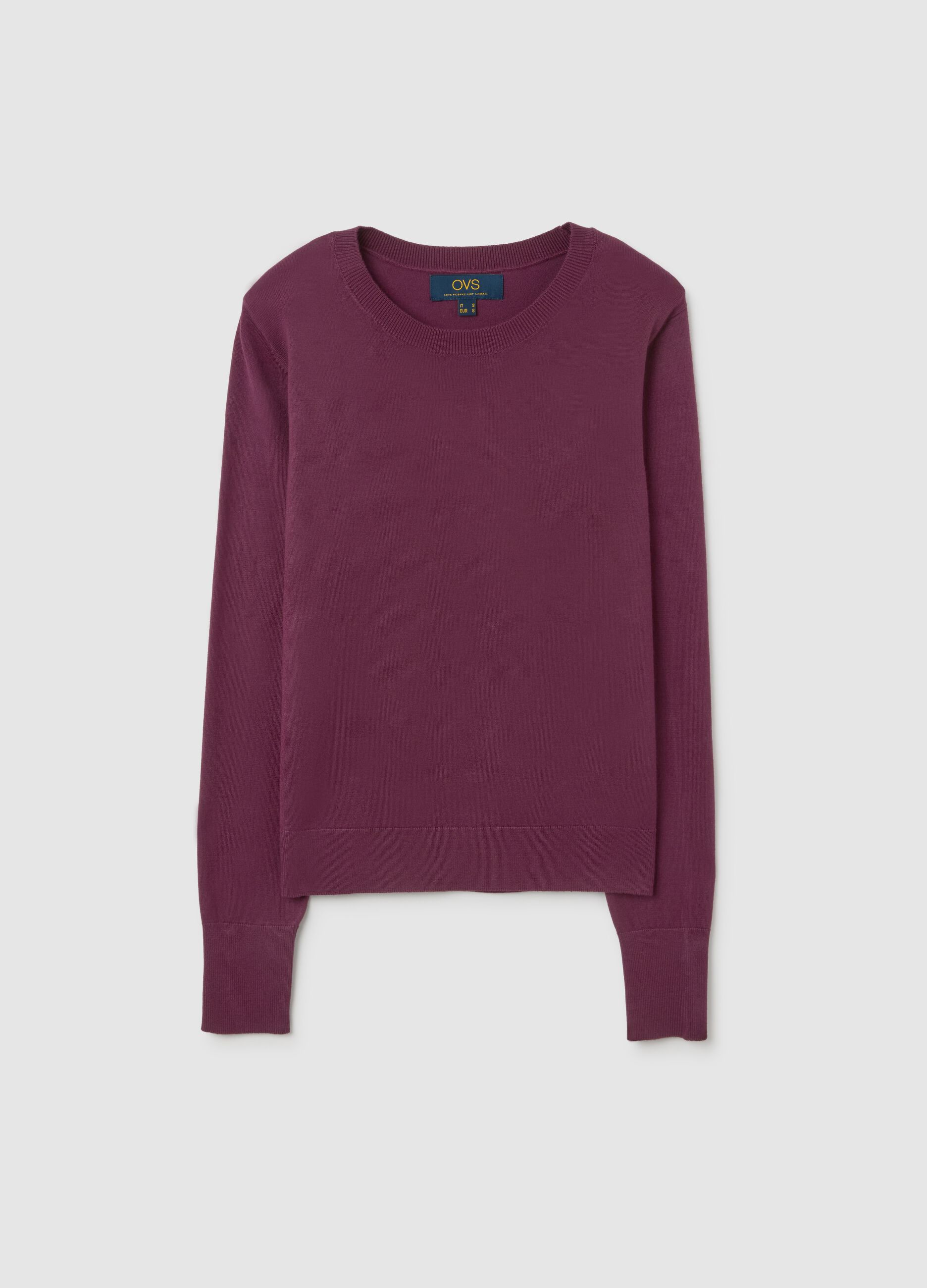 Purple Crew Neck Pullover