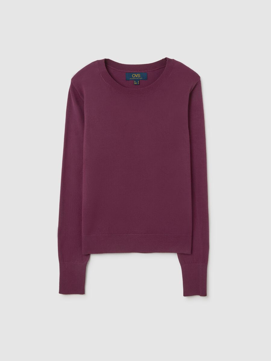 Purple Crew Neck Pullover_4