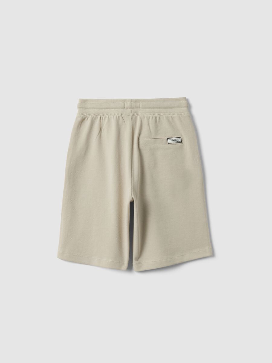 Shorts in puro cotone beige da bambino regular fit_1