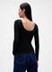 Black Stretch Long Sleeve Top_1