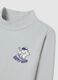 Children's grey turtleneck shirt in regular fit cotton blend_2