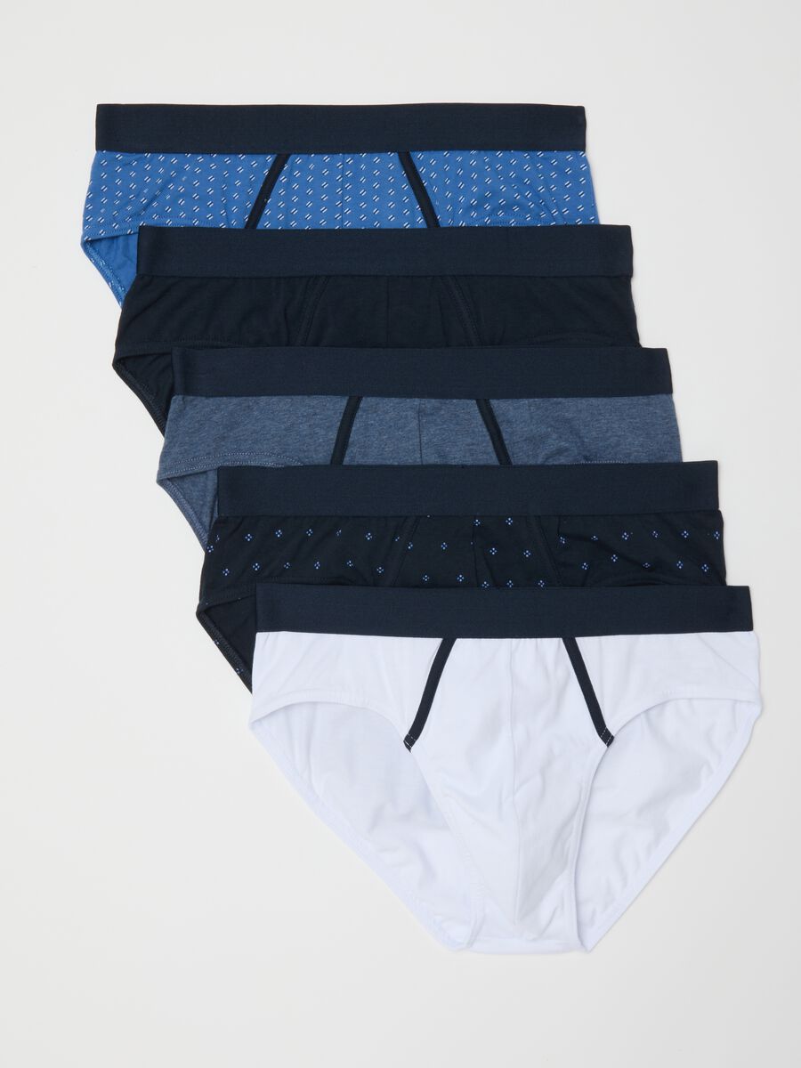Slip in cotone elasticizzato blu regular fit_4