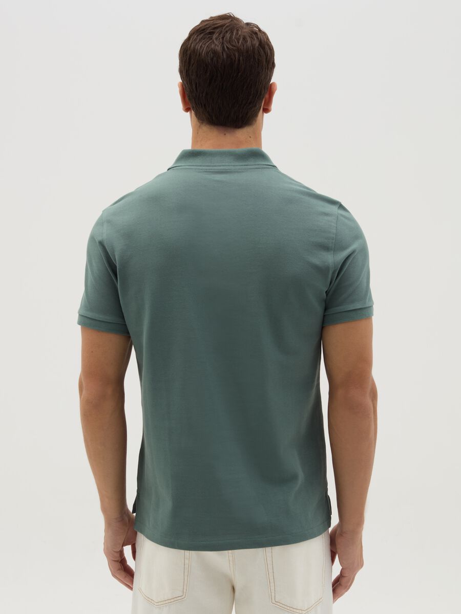 Slim-fit polo shirt in organic cotton_2