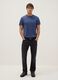 Blue pure cotton regular fit T-shirt_1