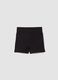 Girls&rsquo; slim-fit black stretch organic cotton shorts_0