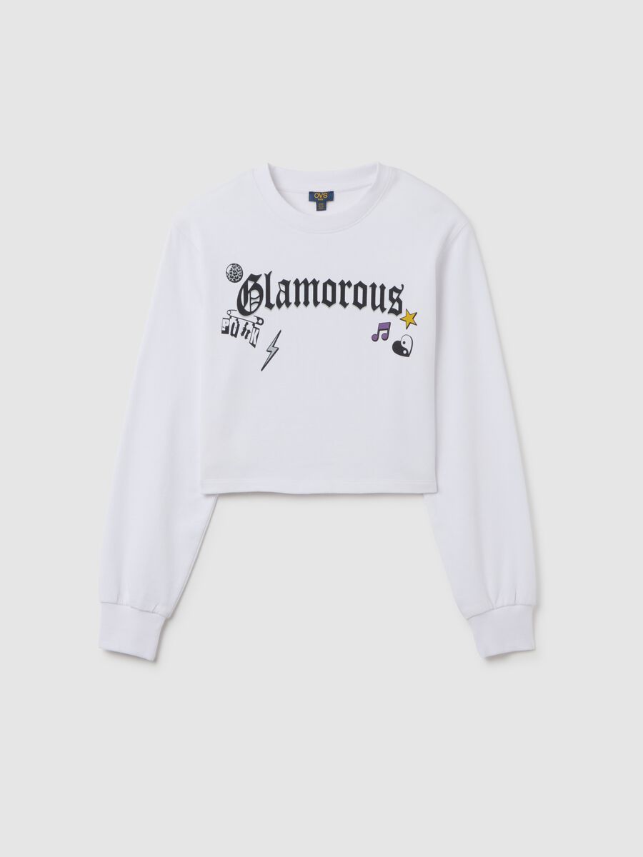 Felpa bianca in cotone per bambina_3