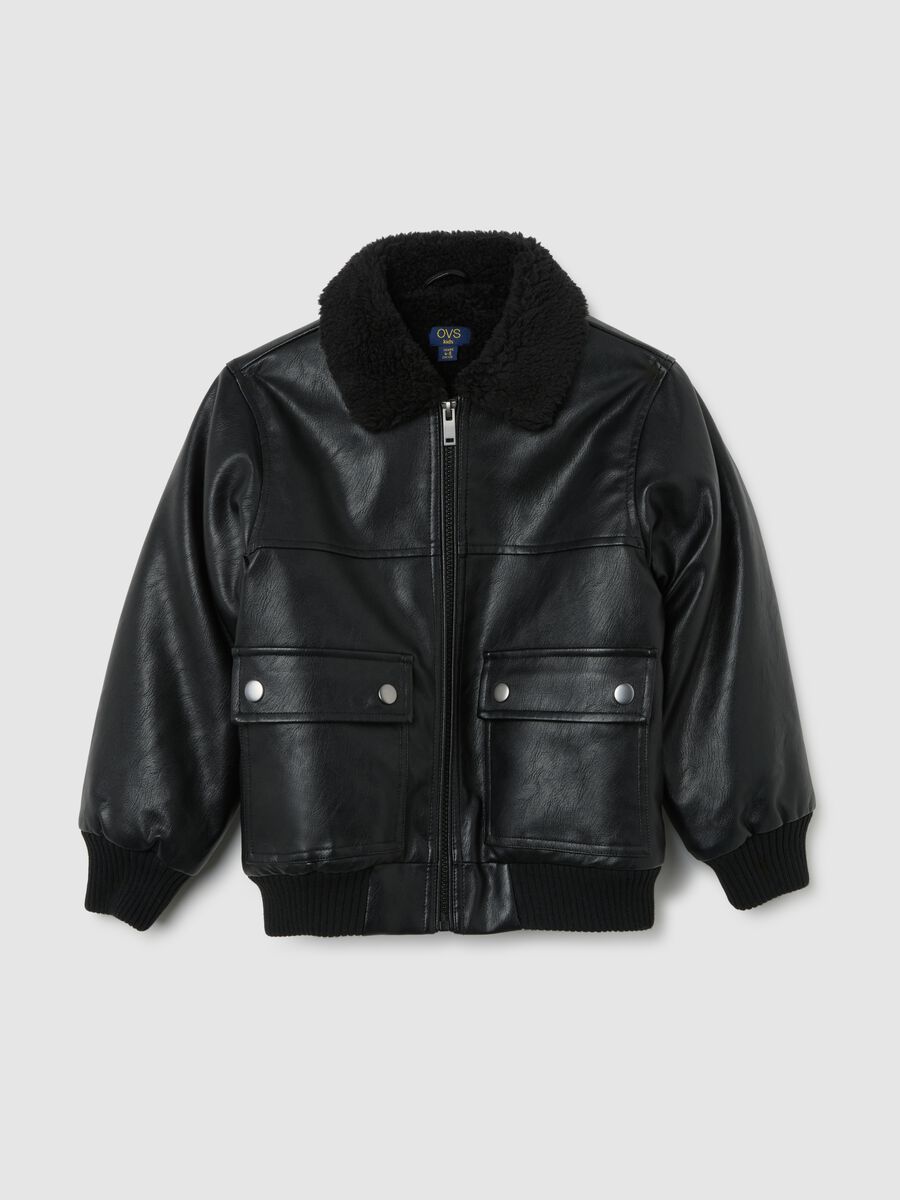 Giacca imbottita da bambino nera regular fit_0