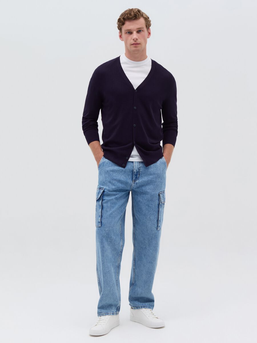 V-neck cardigan_1