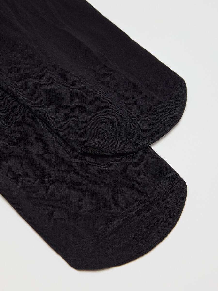 Black semi-sheer stretch tights with shaping effect_3