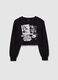 Black Cotton Sweatshirt for Girls_3