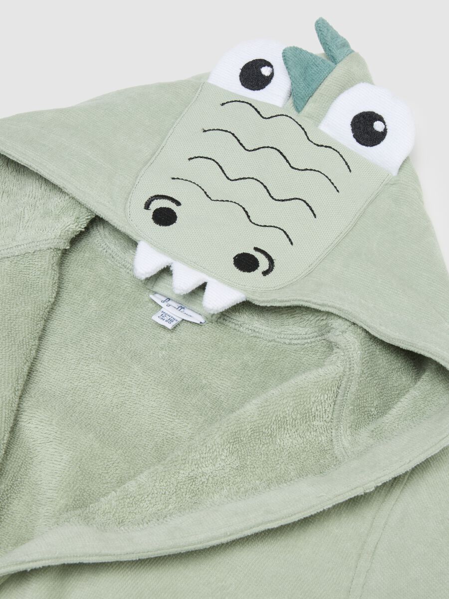 Pure Cotton Green Baby Bathrobe_3