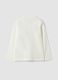 T-shirt bianca in puro cotone organico con stampa college per bambino_1