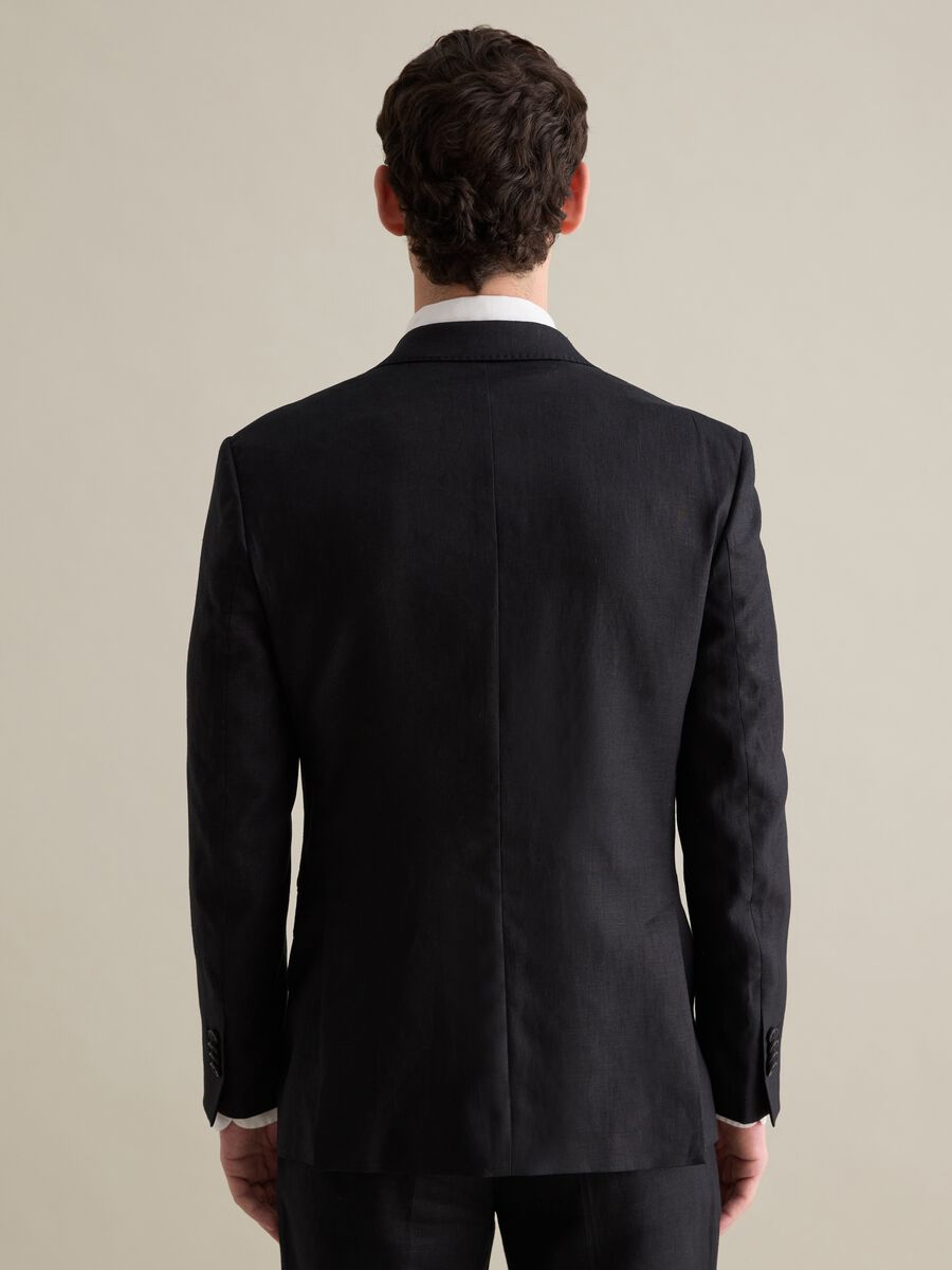 Contemporary regular-fit single-breasted blazer in linen_3