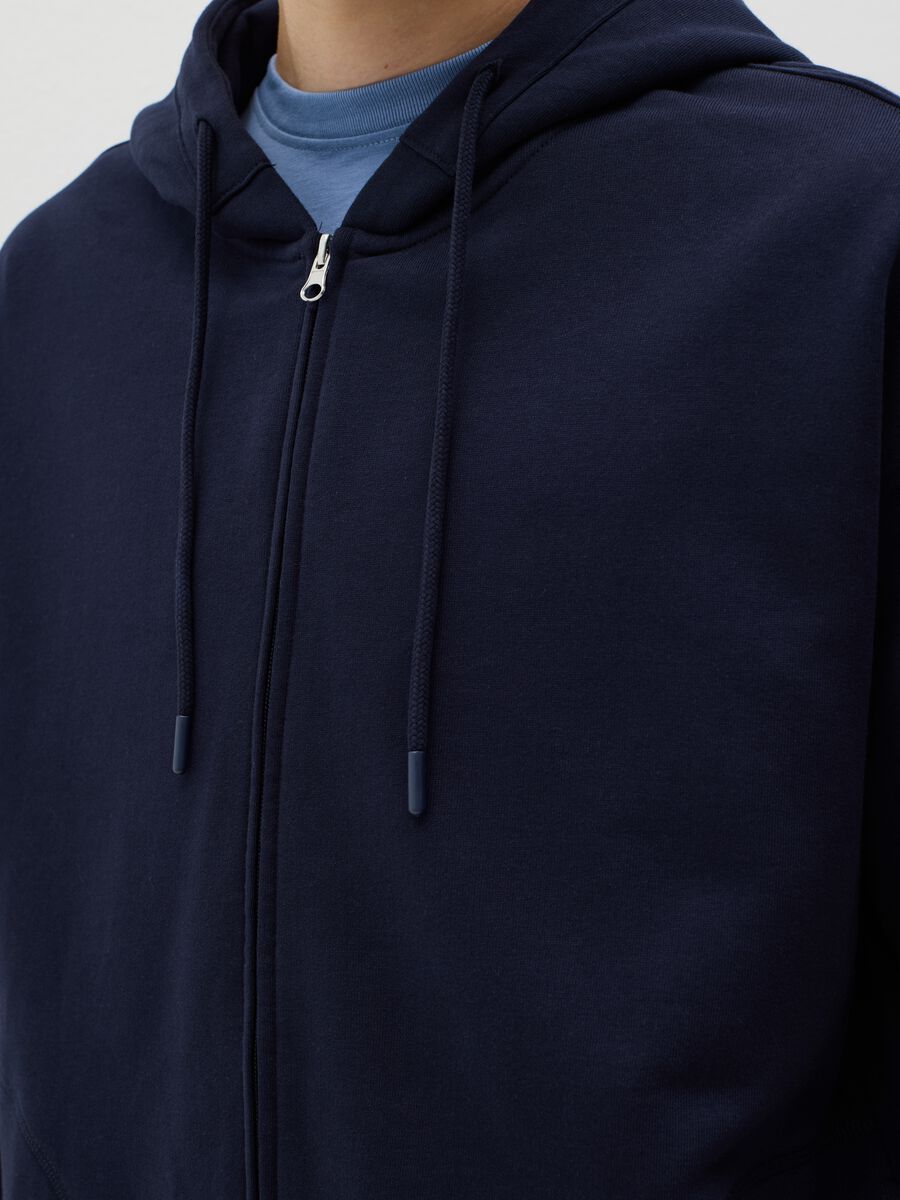 Over-fit full-zip sweatshirt in cotton with hood_2