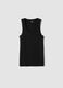 Black pure cotton tank top_0