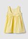 Multicoloured check pure cotton dress for girls with regular fit_1