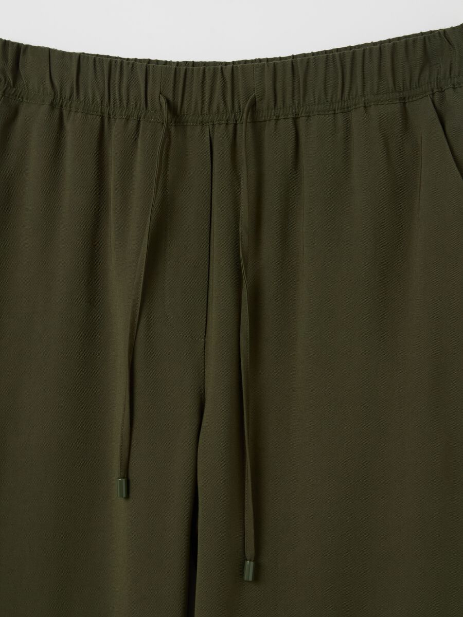 Viscose blend joggers with drawstring_5
