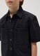Black Short Sleeve Shirt in Pure Cotton_1