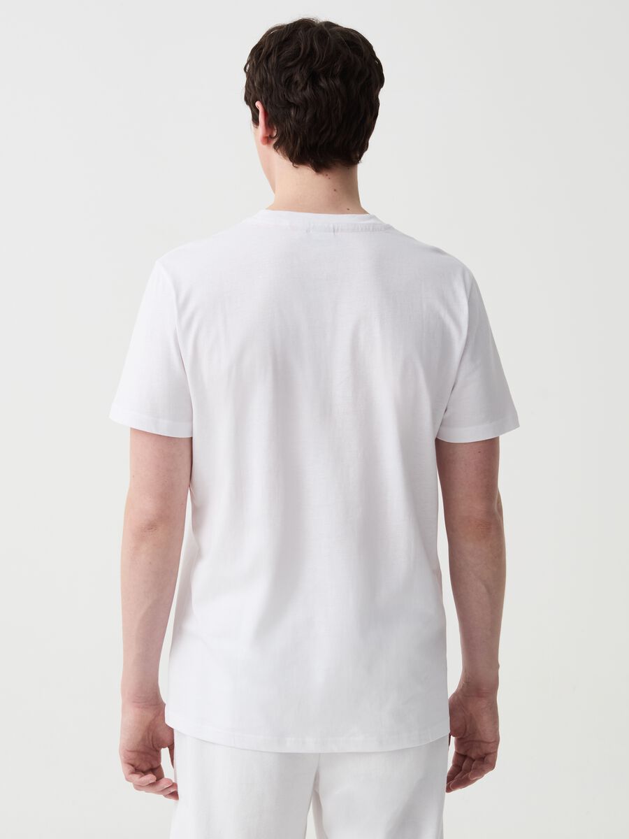 T-shirt with contrasting bands and logo print_2