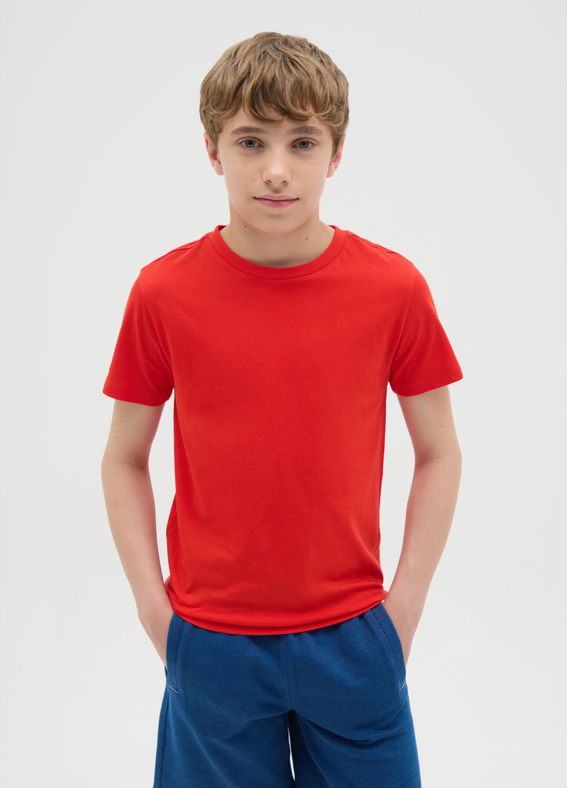 Red organic cotton T-shirt