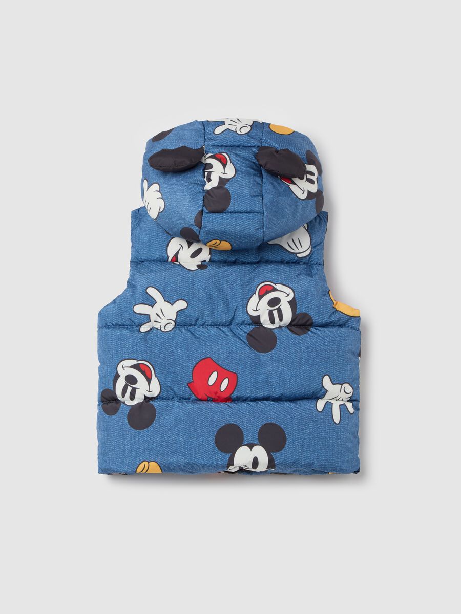 Gilet with hood and Mickey Mouse print_1