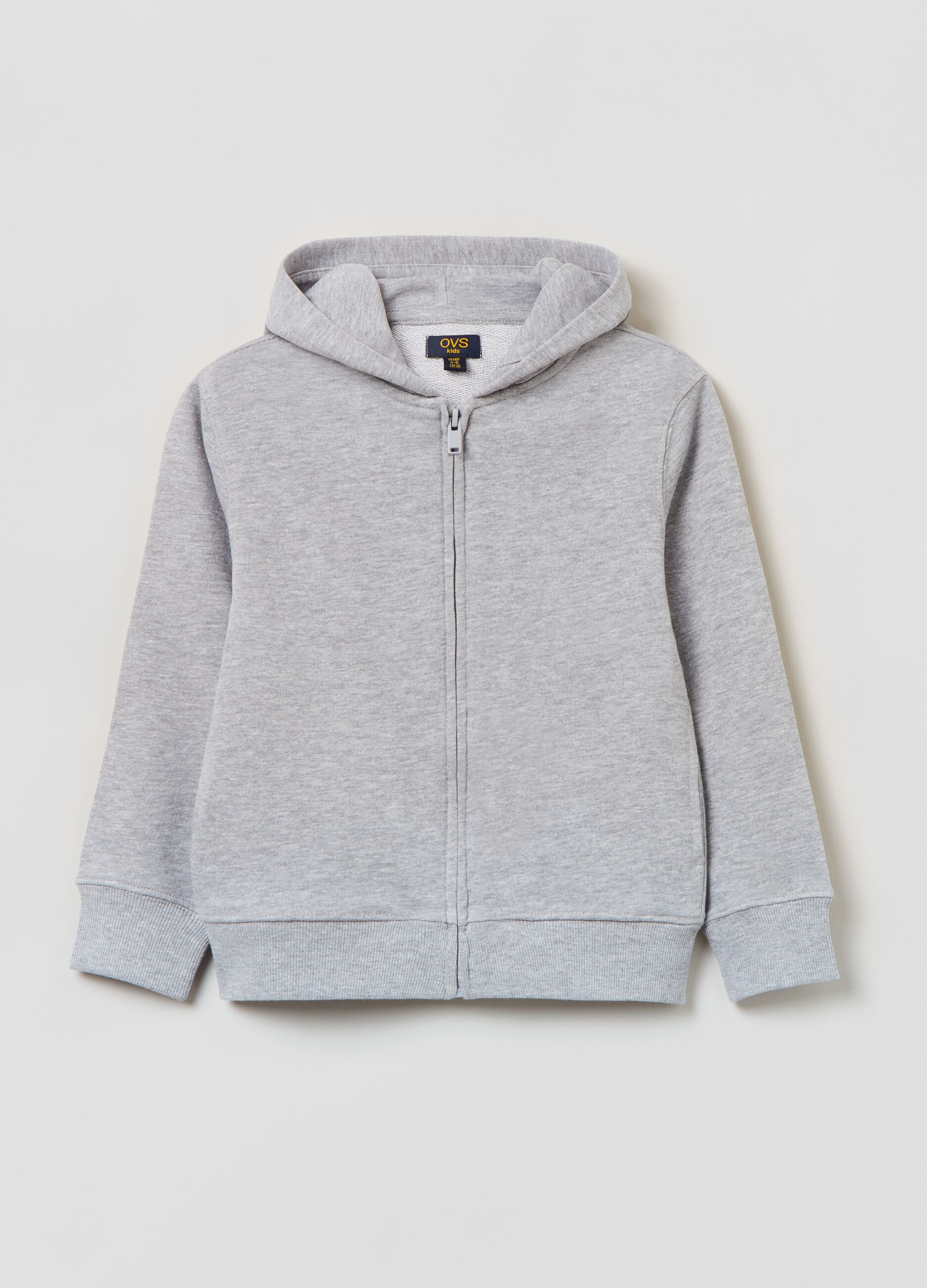Full-zip in French Terry con cappuccio _0