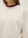 White regular fit cotton blend sweatshirt with round neck_3