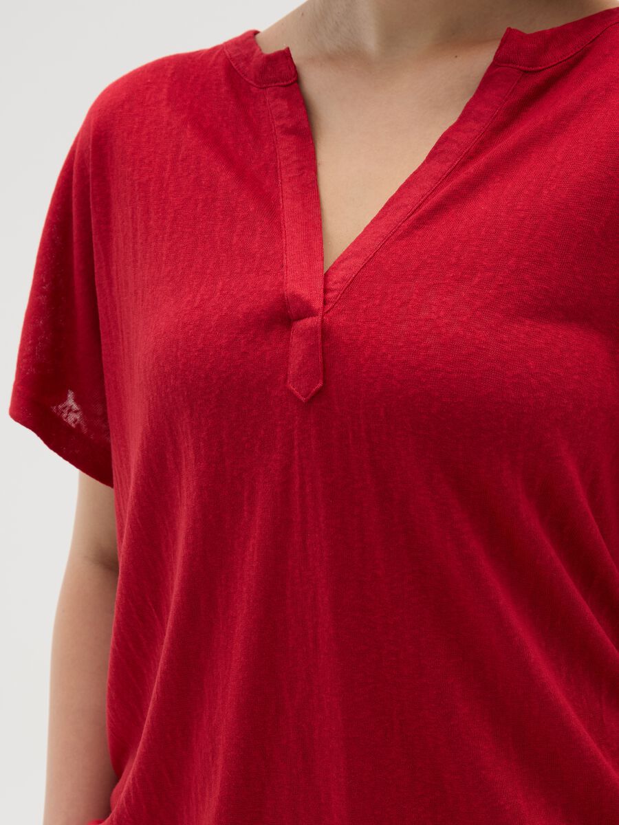 Women's red blend regular fit jumper_3