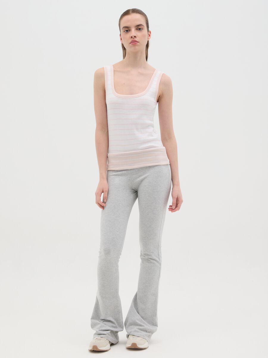 Women's multicolour regular fit pure cotton tank top_1