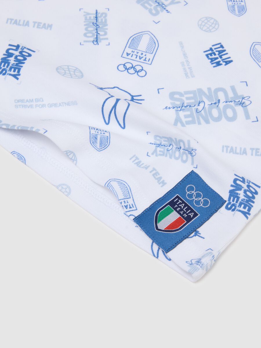 Bipack di canottiere da bambino in puro cotone Looney Tunes x Italia Team_3