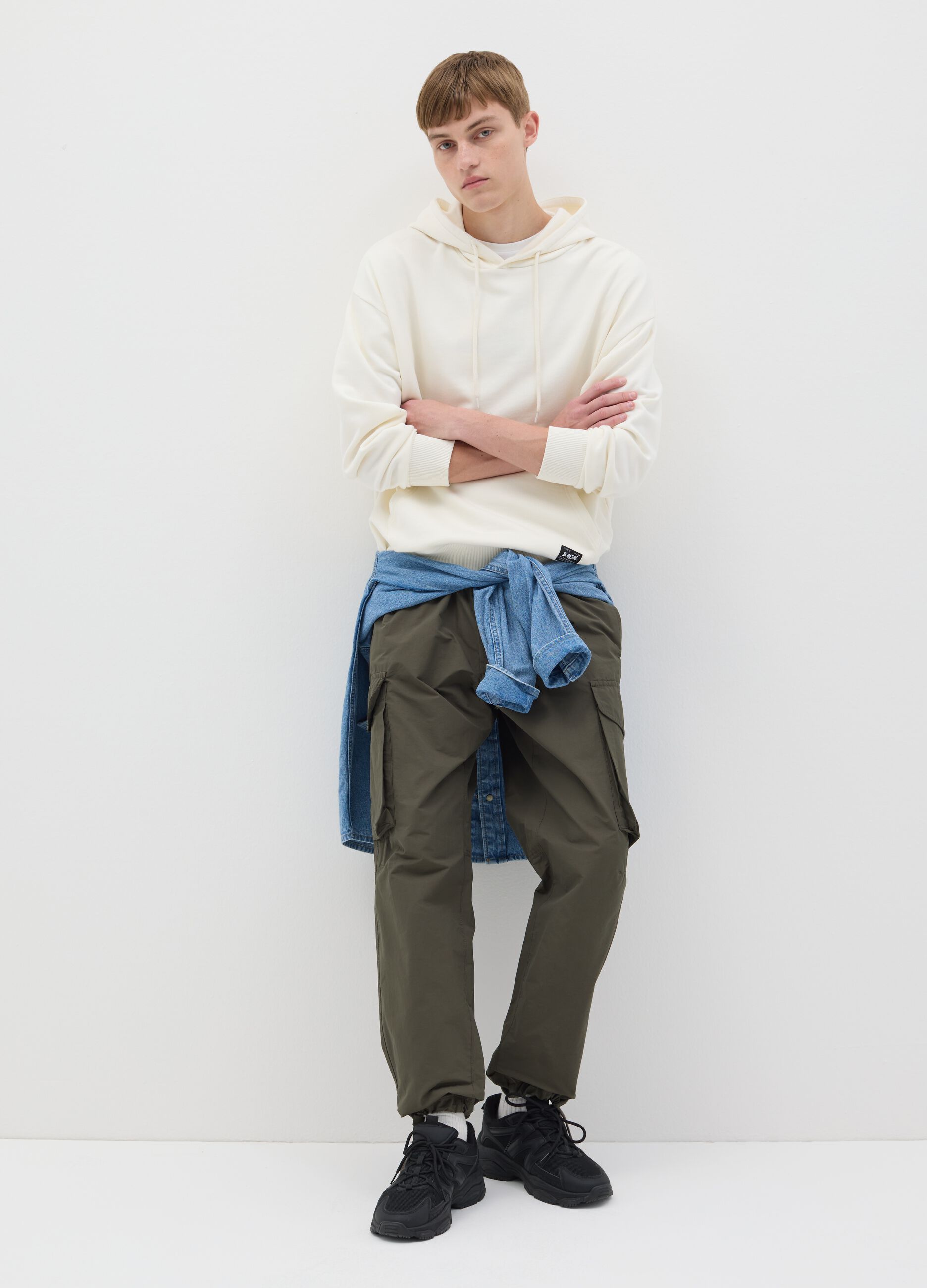 Pantaloni parachute con coulisse