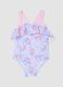Baby girls&rsquo; light blue stretch swimsuit with frills_0