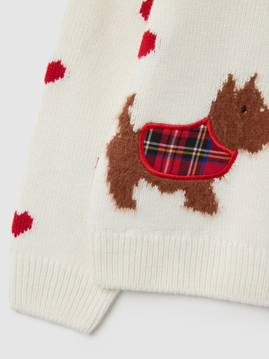 Maglione multicolor da bambina regular fit con ricami_3