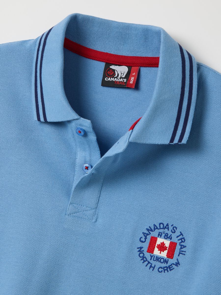 Piquet polo shirt with embroidered logo_5