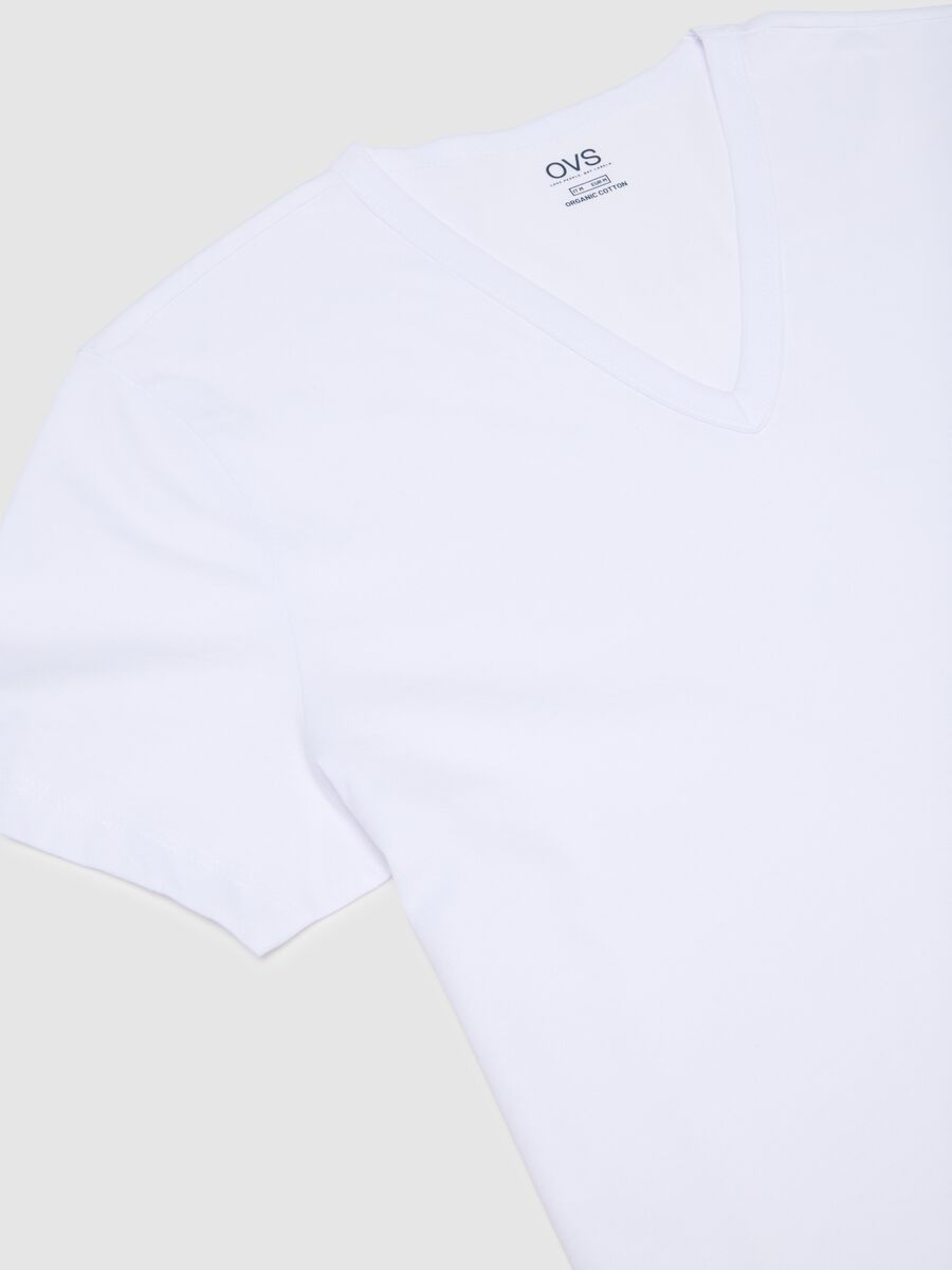 Bipack di t-shirt da uomo in puro cotone bianche regular fit_5