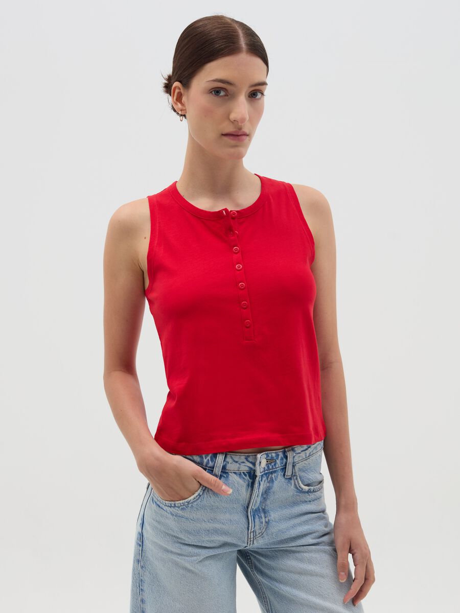 Tank top with granddad neck_0
