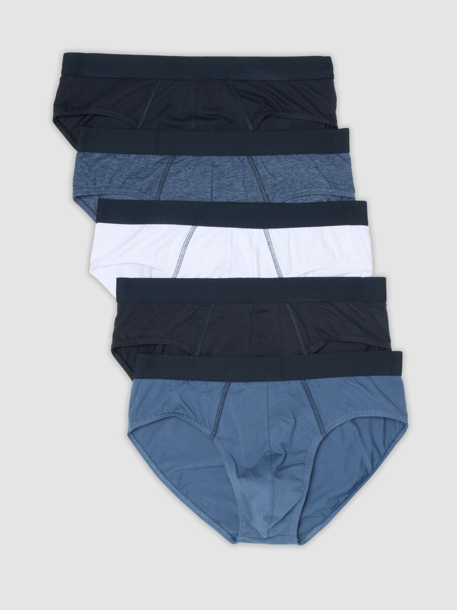 Pack of five multicolour stretch-cotton briefs_4
