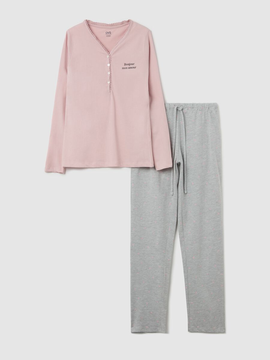 Cotton pyjamas with granddad neckline_4