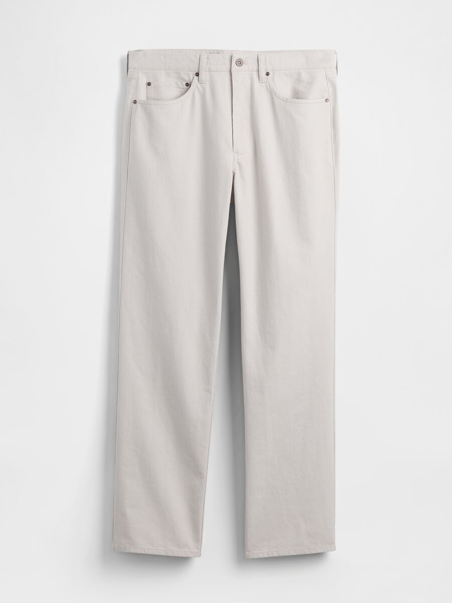 Pantaloni slim fit in misto lino e cotone_4
