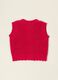 Red knitted cardigan for baby girl, regular fit_2