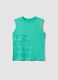 Green organic cotton vest top_0