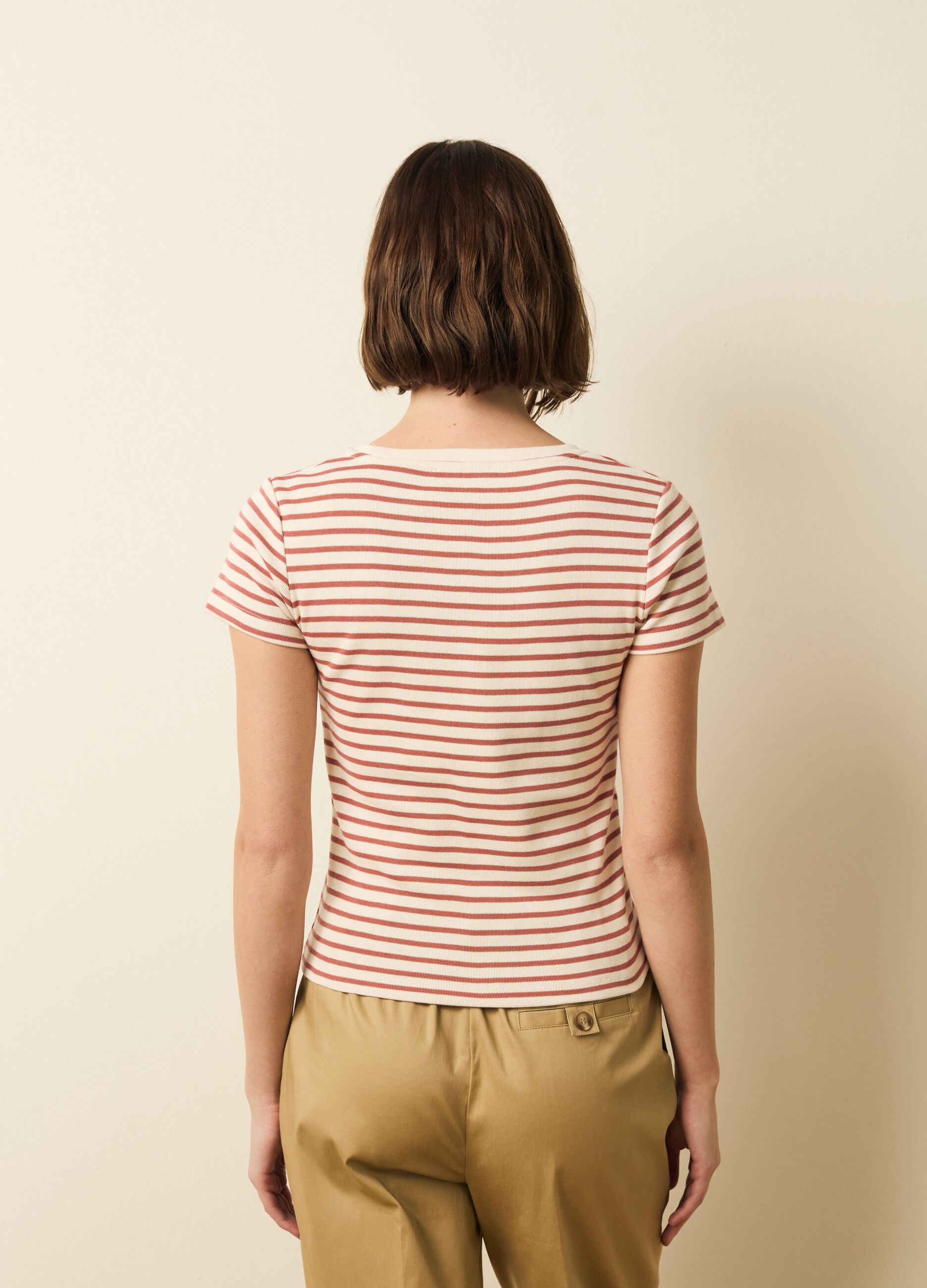 Striped cotton T-shirt