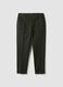 Pantaloni chino verdi in cotone e modal elasticizzato_0